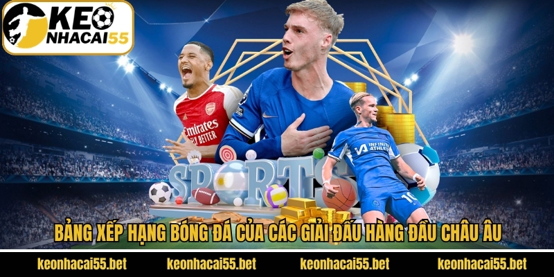 BXH của những giải đấu bóng đá hàng đầu châu lục