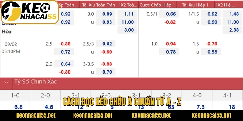 Cách đọc kèo châu Á chuẩn từ A - Z